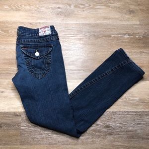 True Religion Joey twisted seam straight leg jeans